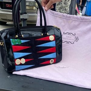 Rare Lulu Guinness Backgammon Handbag vintage